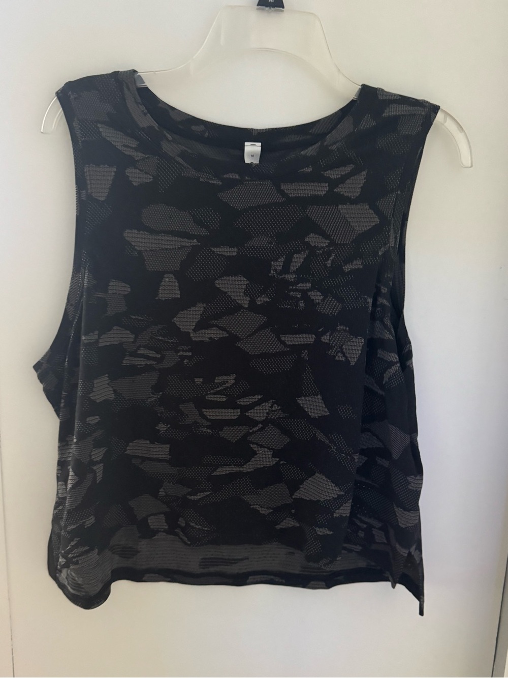 lululemon athletica Black Camo Mesh Tank